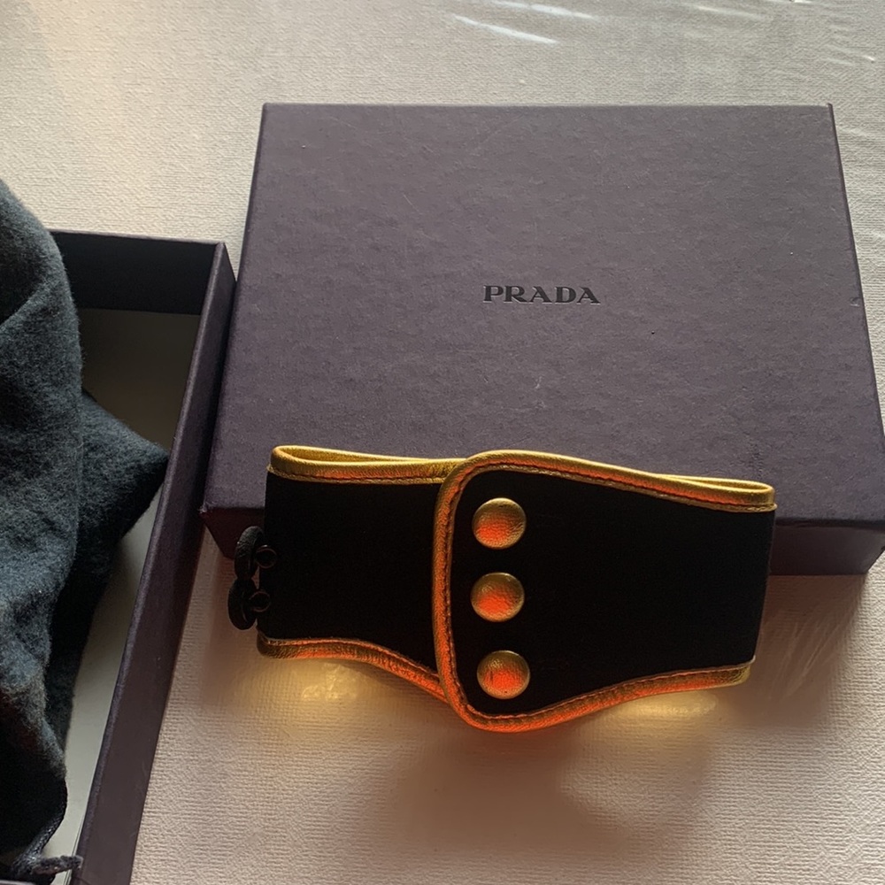Prada Cuff bracelet leather and suede
